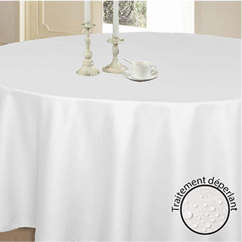  Nappe ronde 'Glory' blanche