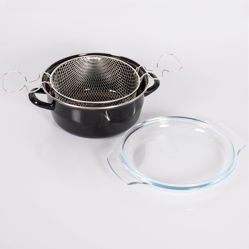 Friteuse induction avec couvercle transparent