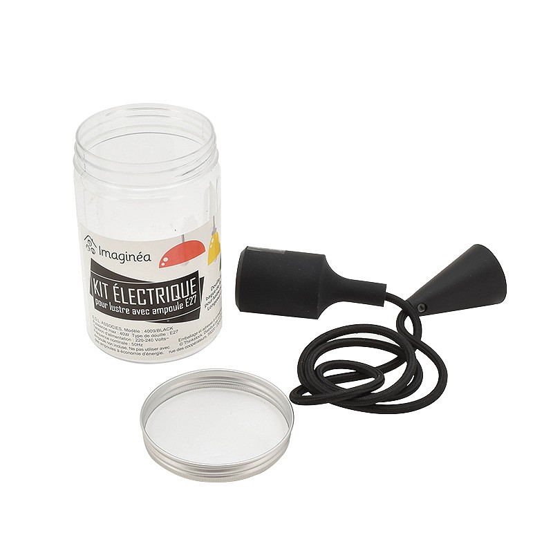 Kit électrique noir pour lustre