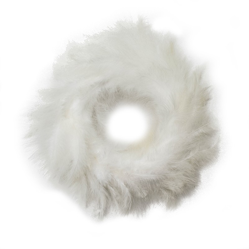 Couronne de plume décorative blanc