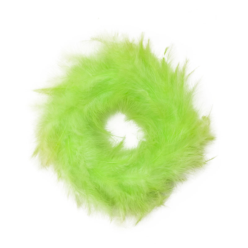 Couronne de plume décorative vert