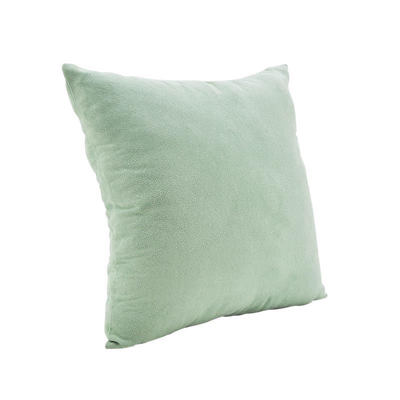 Coussin suédine 'Stormy' vert d'eau