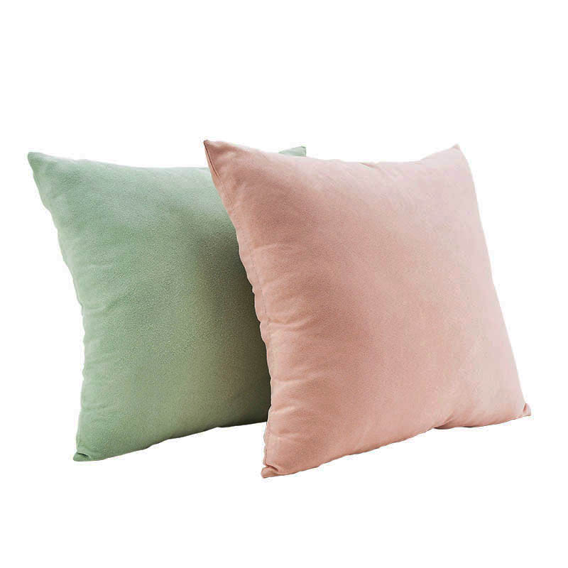 Coussin suédine 'Stormy' vert d'eau