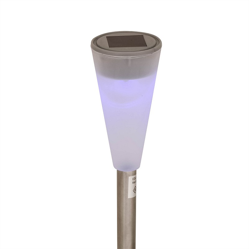 Lampe solaire conique avec led couleur changeante