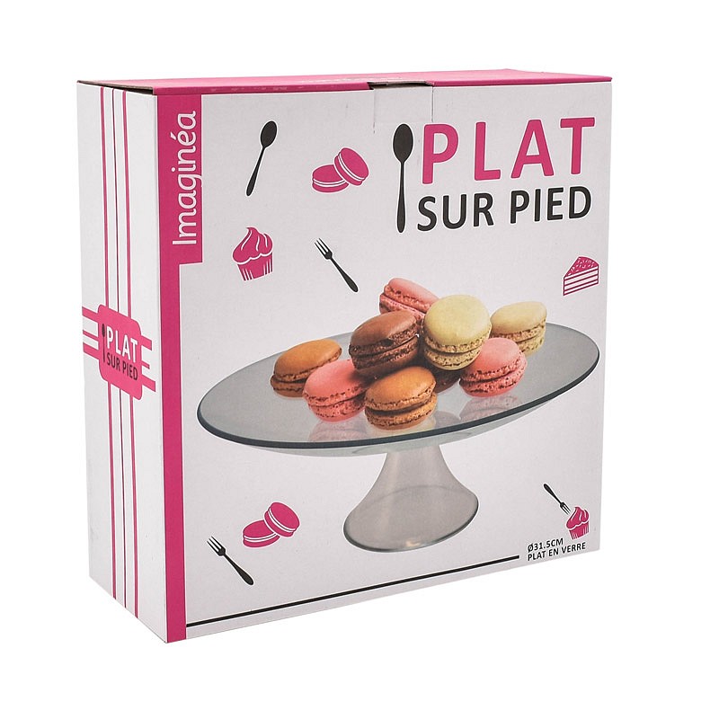 Plat à tarte sur pied en verre - L'Incroyable