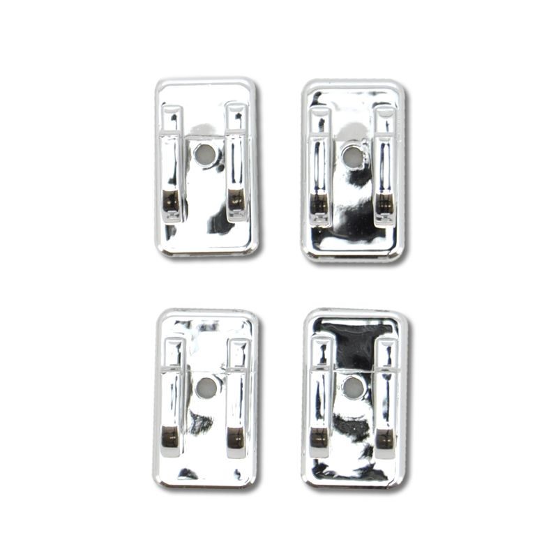 4 supports adhésifs 'Trendy' chrome