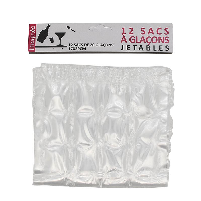 12 sacs de 20 glaçons