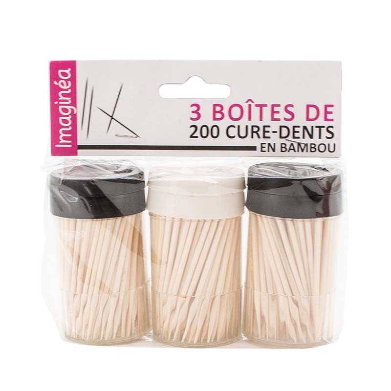 3 boîtes de 200 cure dents