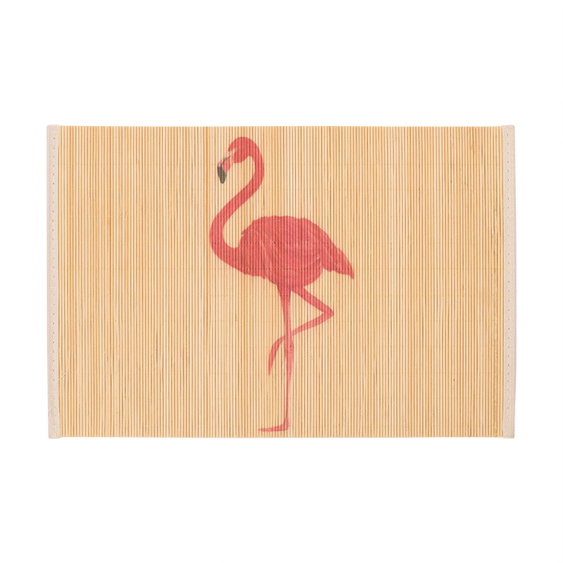 Set de table Tropical Beach flamant rose