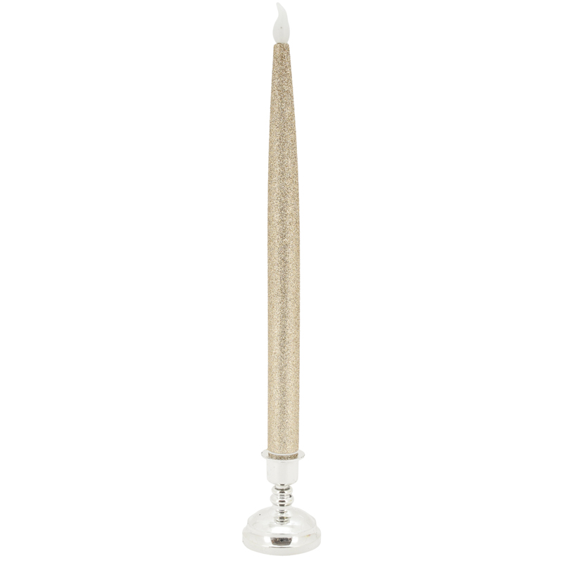 Bougie flambeau LED sur socle