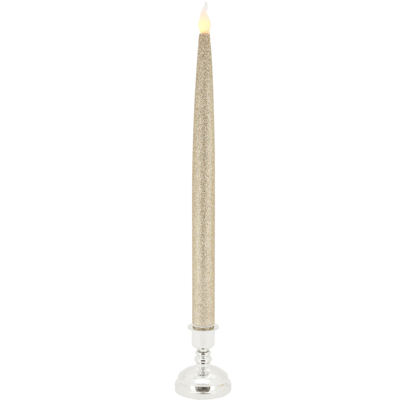 Bougie flambeau LED sur socle