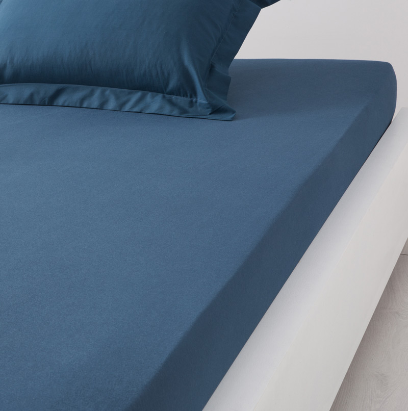 ULLVIDE Drap housse, bleu foncé, 160x200 cm - IKEA