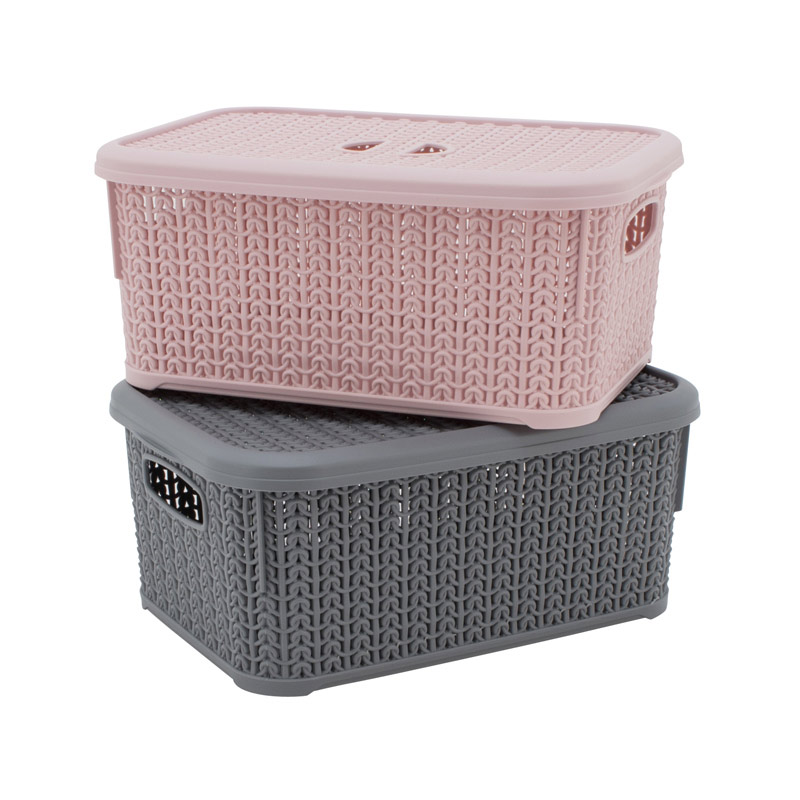 Panier de rangement 6L 'Novi' gris