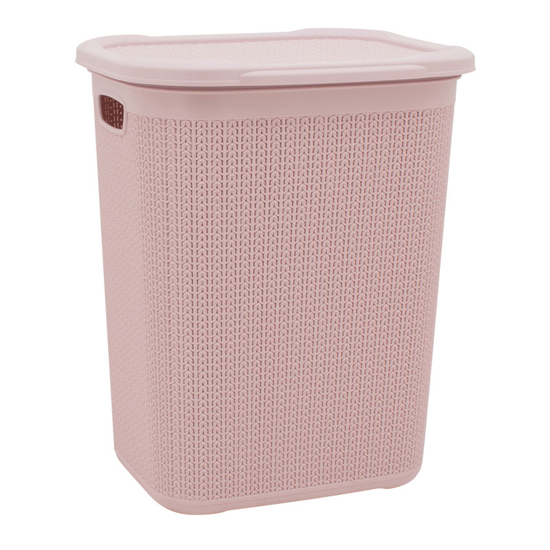 Coffre à linge 50L 'Novi' rose rose 43x34x55cm - L'Incroyable