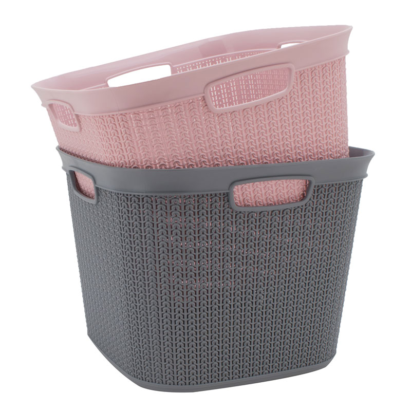 Panier à linge 41L 'Novi' gris
