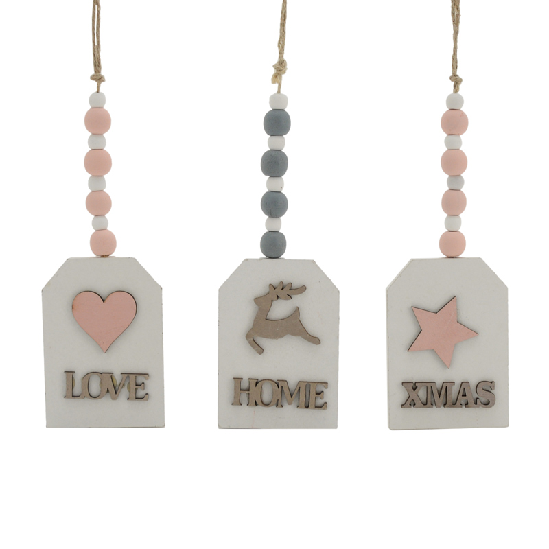 Suspension plaque et boulier Sweet pink