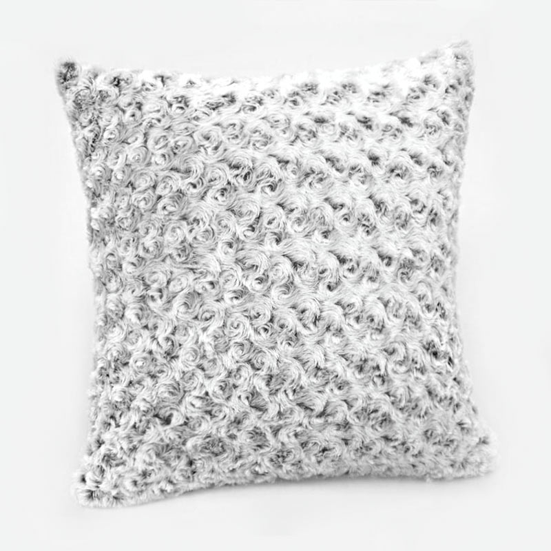 Coussin imitation fourrure bicolore 'Rosella'