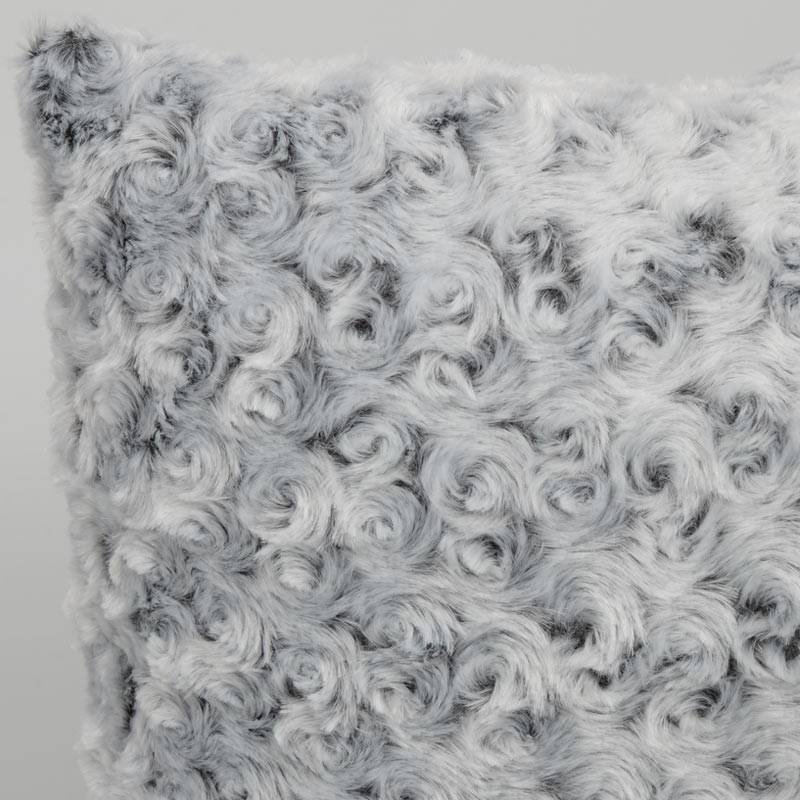 Coussin imitation fourrure bicolore 'Rosella'