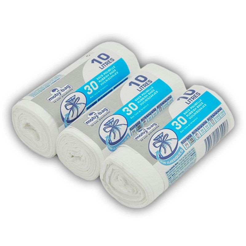 3 rouleaux de 30 sacs poubelle 