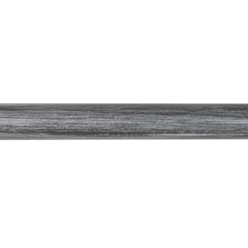 Barre à rideaux noire brossée argent 200cm