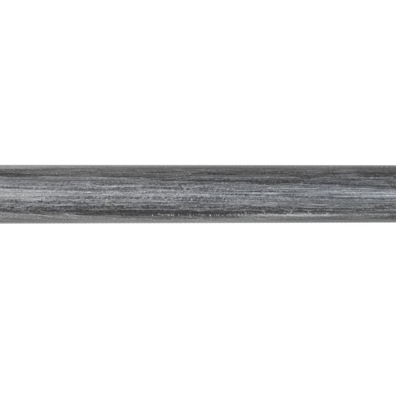 Barre à rideaux noire brossée argent 300cm