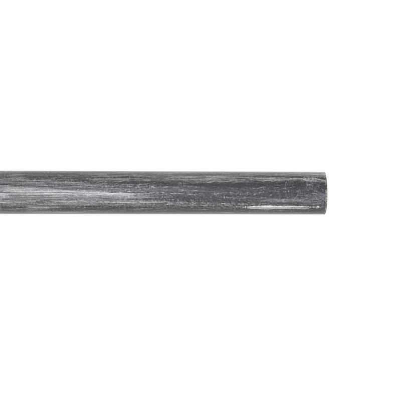 Barre à rideaux noire brossée argent 250cm