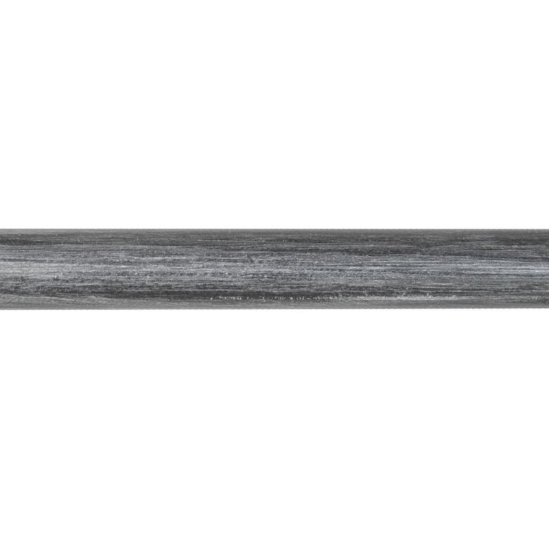 Barre à rideaux noire brossée argent 250cm
