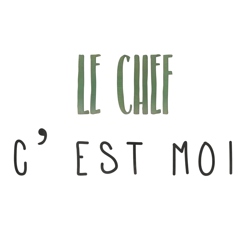 Sticker 'Le chef c'est moi'