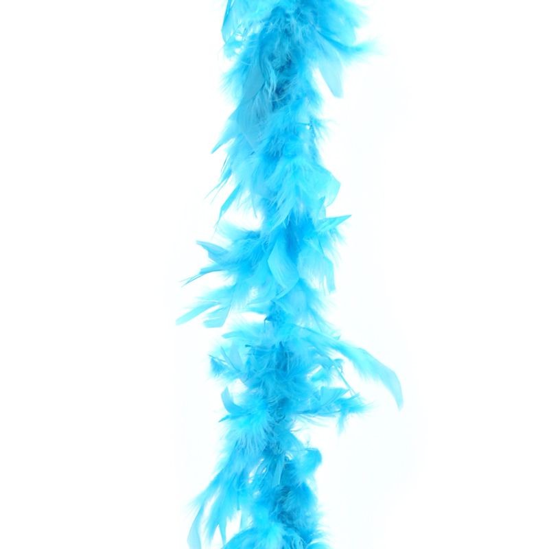 Boa de plumes bleues