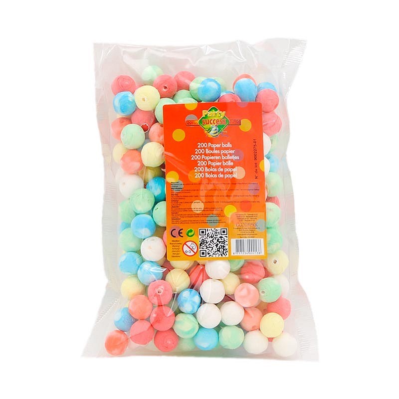 200 boules papiers multicolore