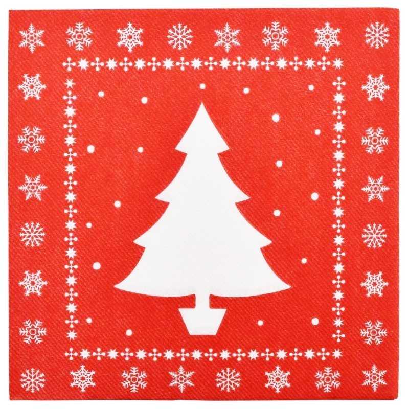 12 serviettes Airlaid White tree