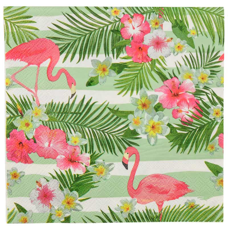 20 serviettes papier 'Flamingo'