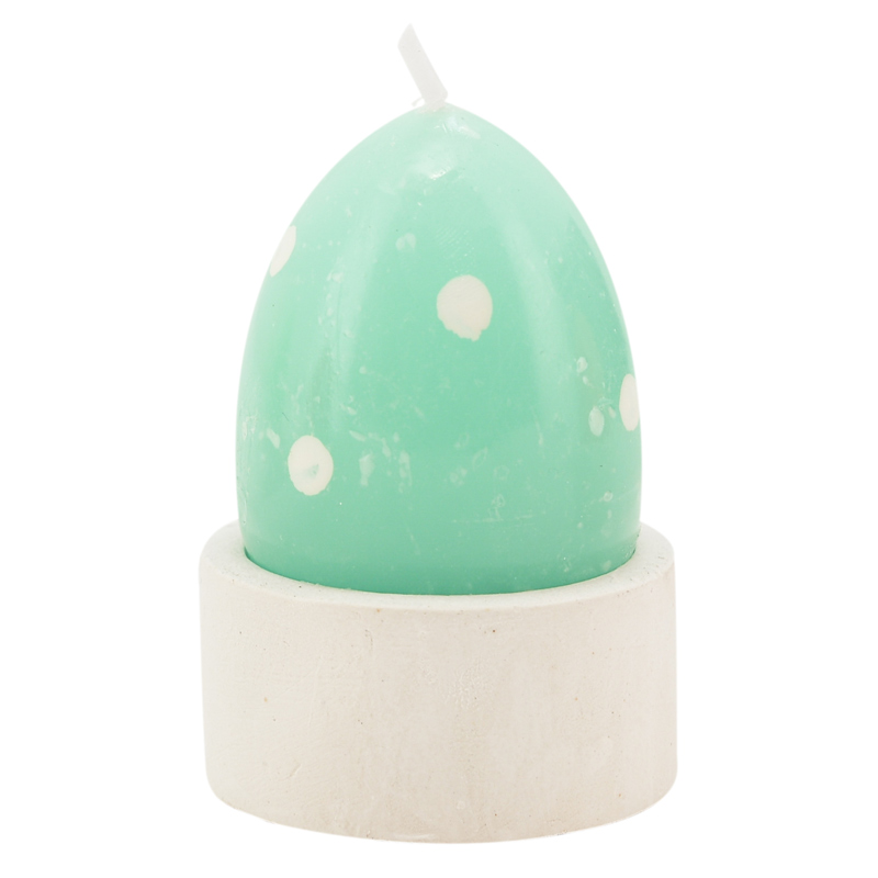Bougie oeuf décoré sur support