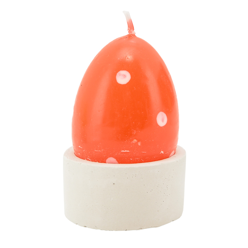 Bougie oeuf décoré sur support