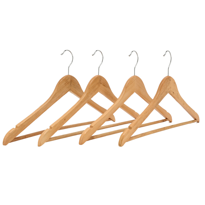 Lot de 4 cintres fins en bois noir - HAY