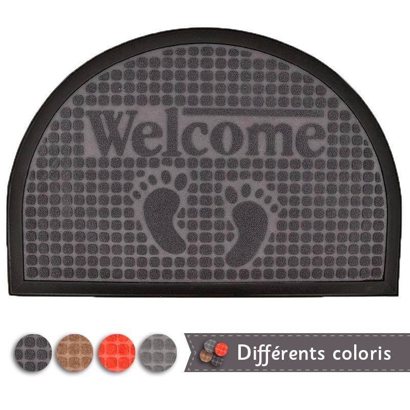 Tapis d'entré demi-lune Welcome