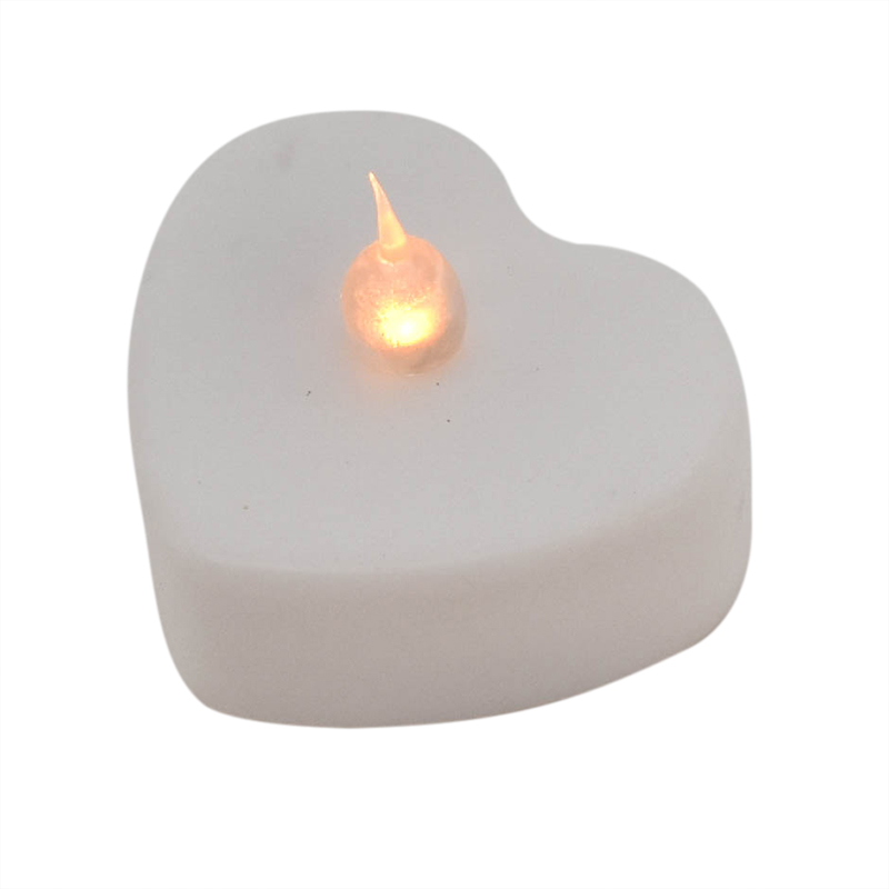 2 bougies LED coeur