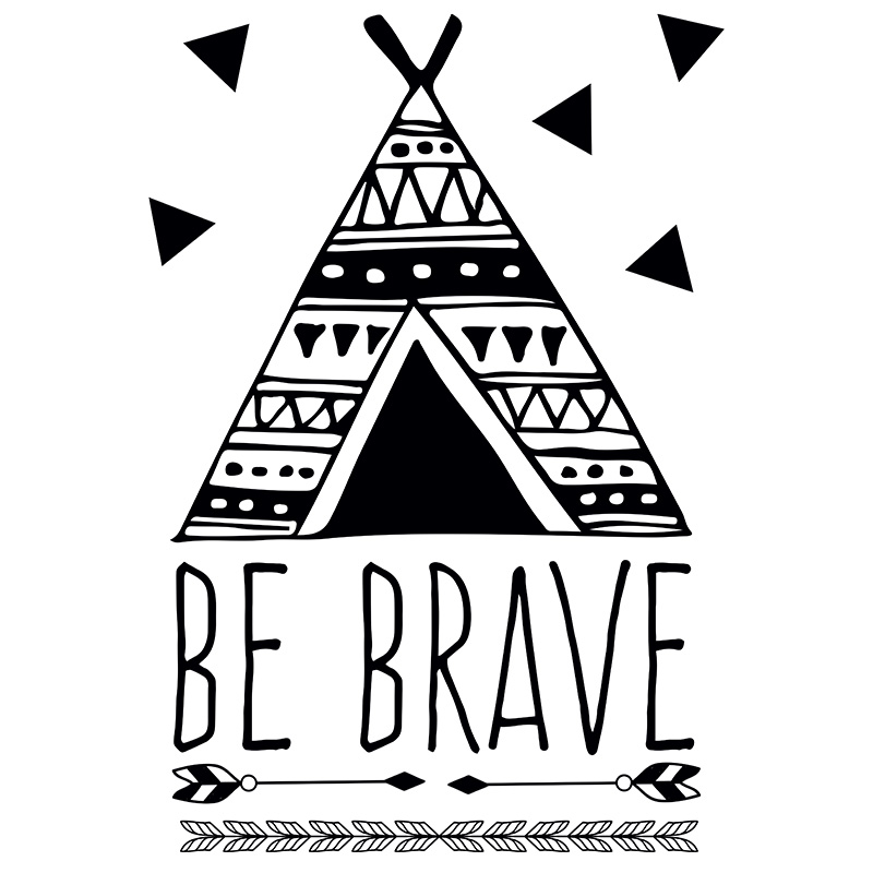 Stickers 'Tipi be brave'