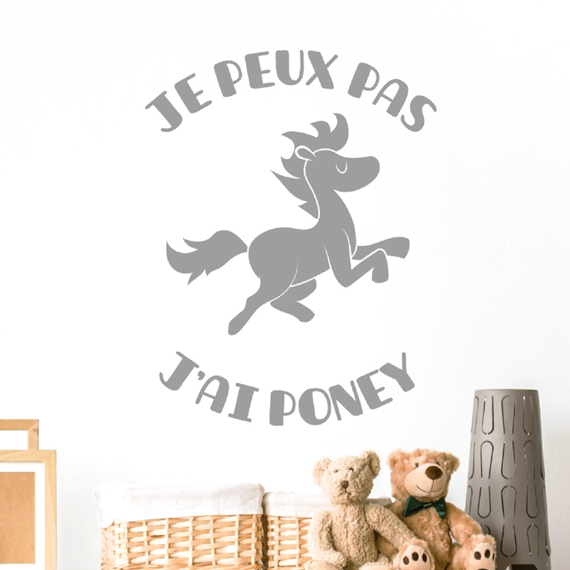 Stickers 'Je peux pas j'ai poney'