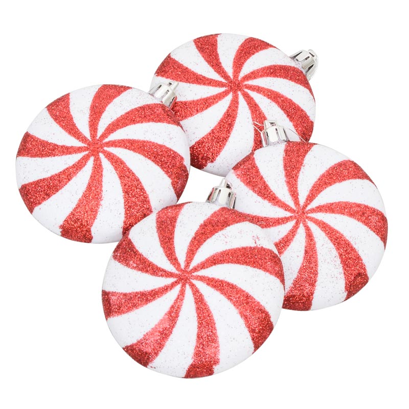 Lot de 4 boules plates 'Candy World' 