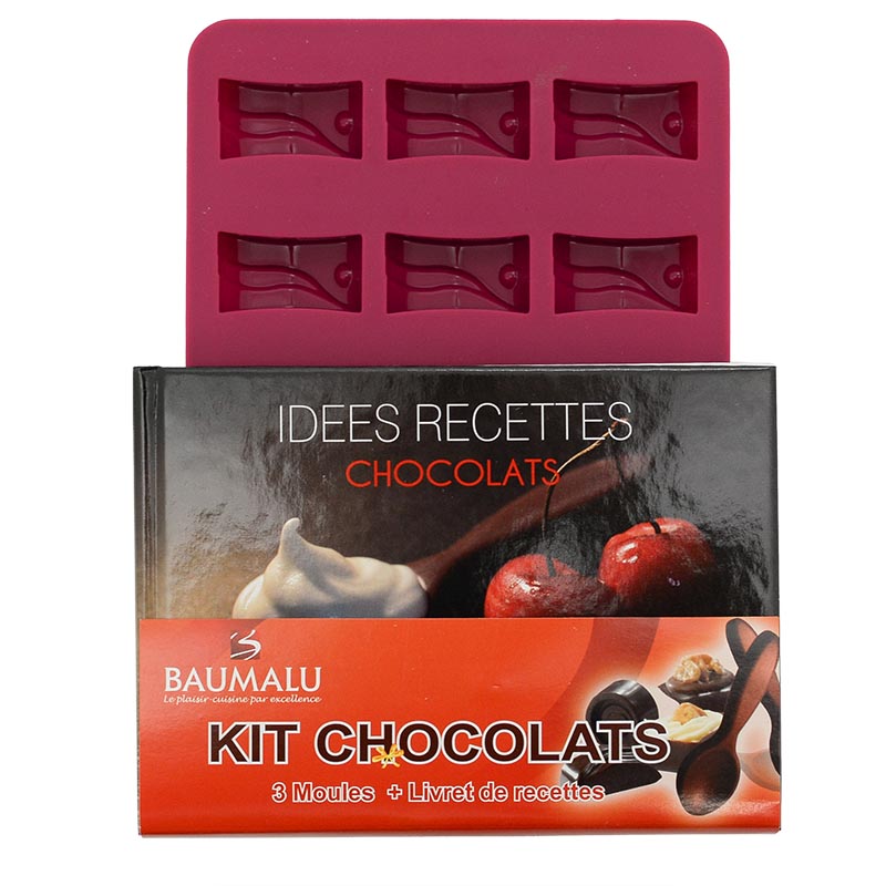 Kit 3 moules chocolat + recettes