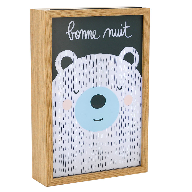 Boite lumineuse avec faces interchangeables
