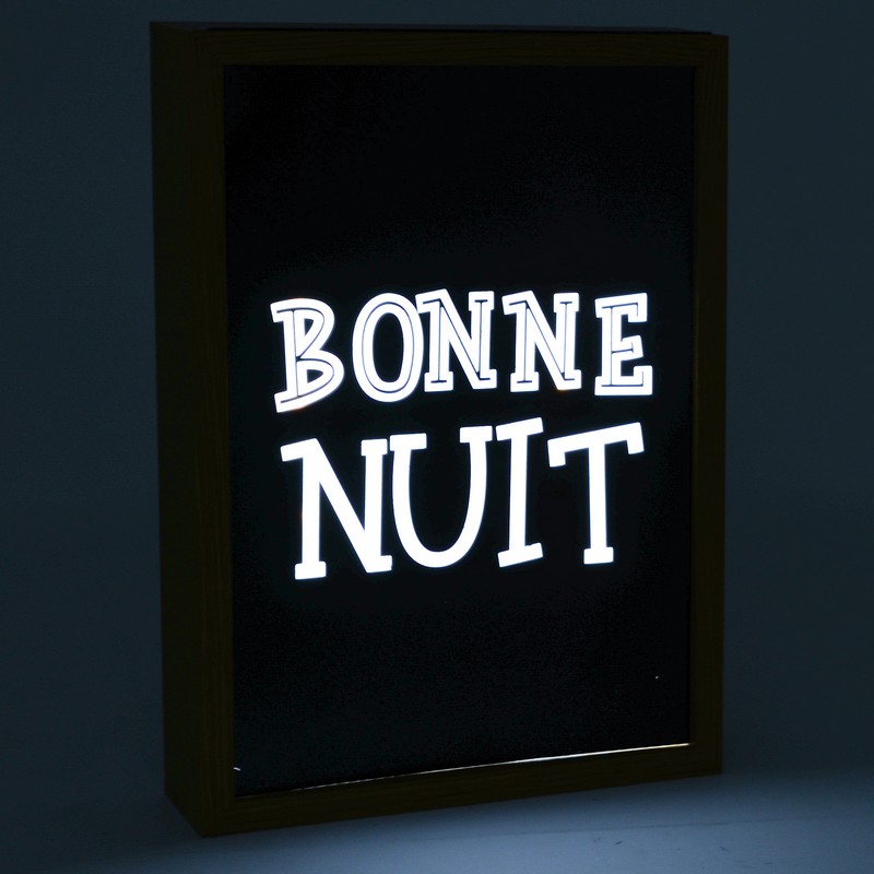 Boite lumineuse avec faces interchangeables
