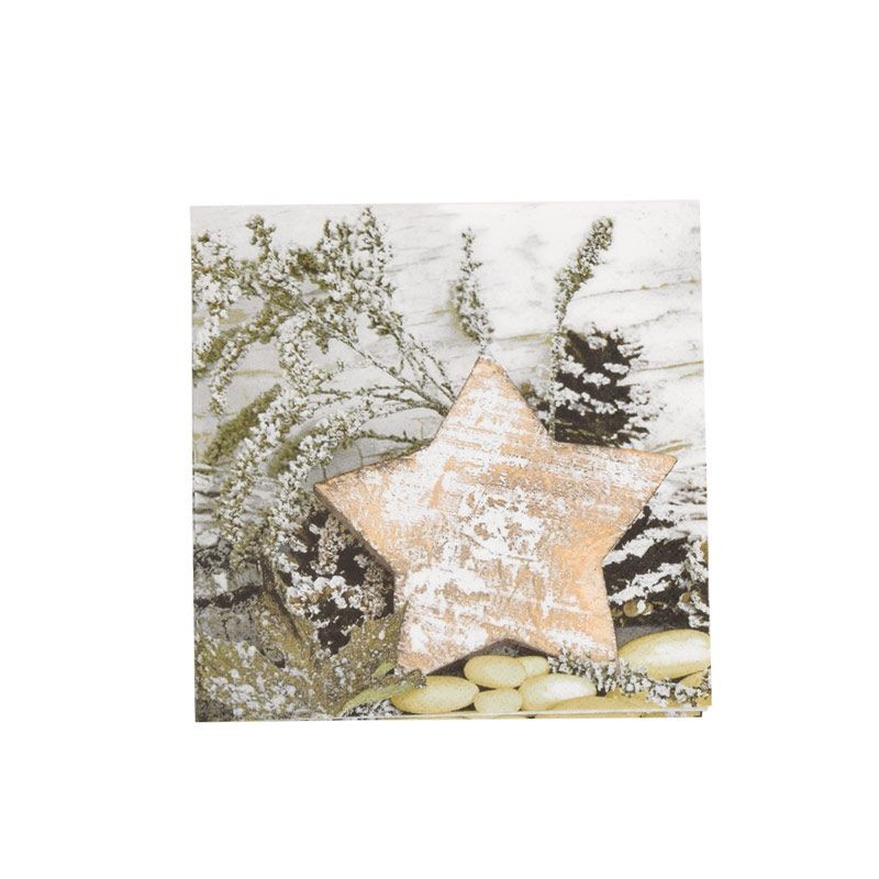 20 Serviettes 'Wooden Star'