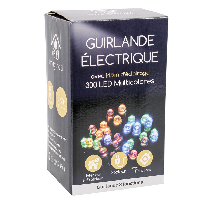 Guirlande électrique 300 LED multicolore