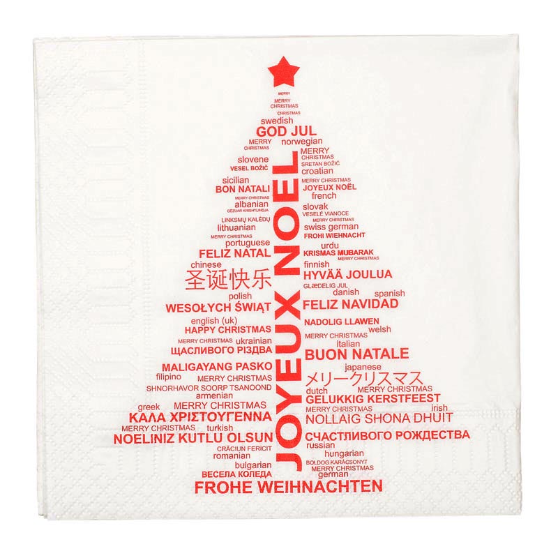 20 serviettes Written pine tree