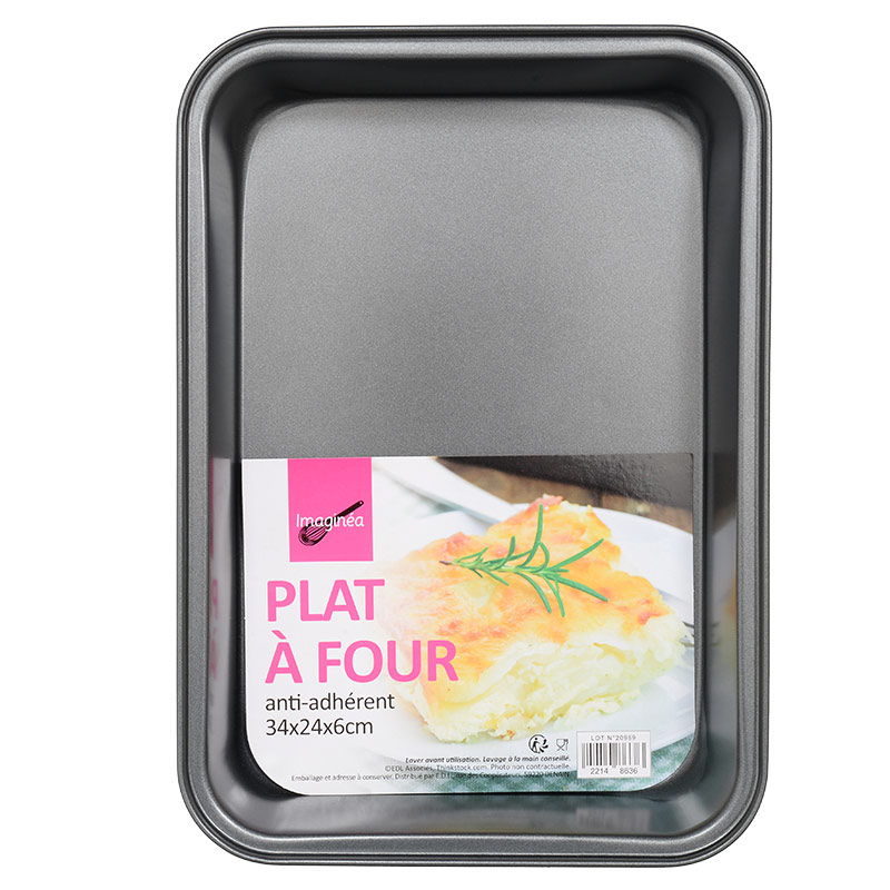 Plat à four rectangle