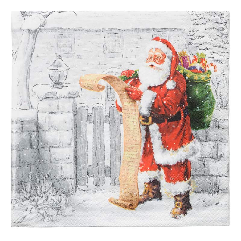 20 serviettes Xmas whish list