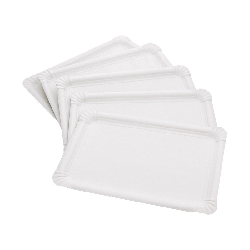 Lot de 100 assiettes en carton blanc blanc en carton - L'Incroyable