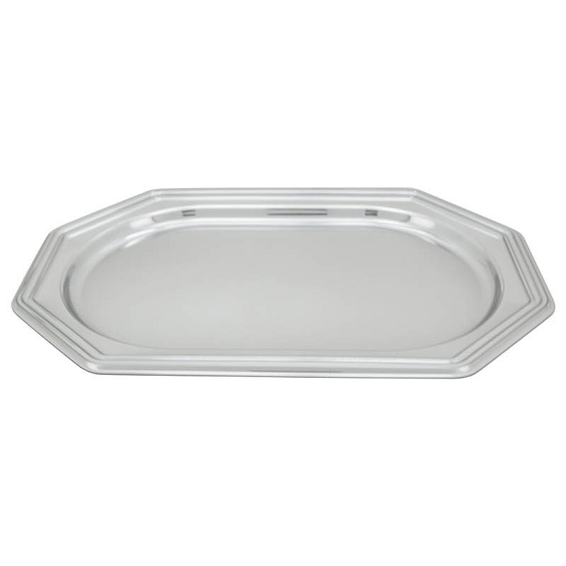Lot de 2 plateaux de présentation argent